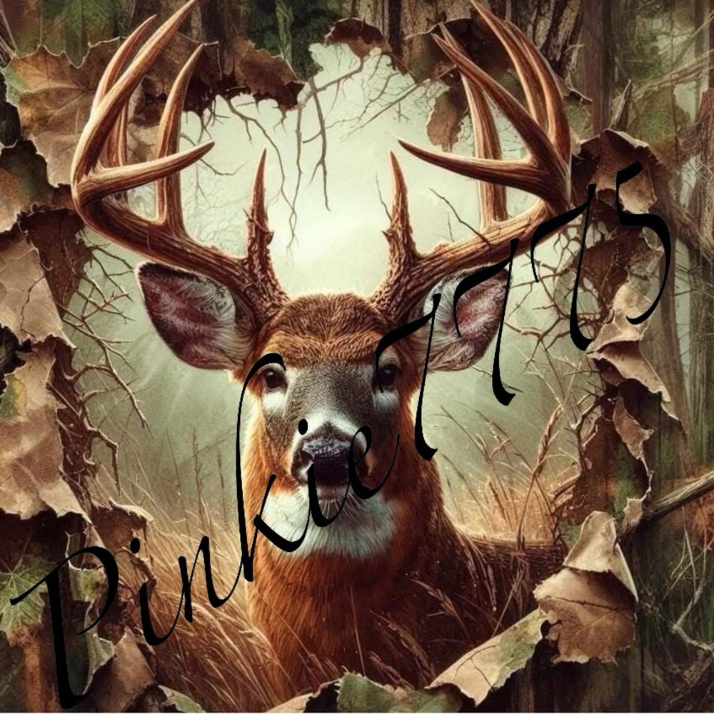20oz Deer tumbler w/lid and straw